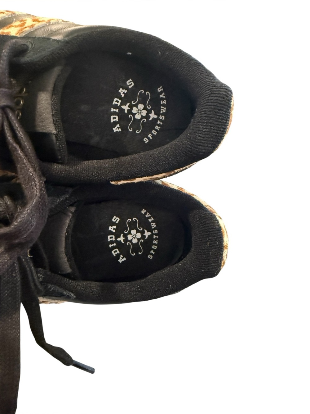 ADIDAS 70’s 2.0 Leopard Black Leather Sneakers Women’s 7.5 (K15790) EUC - Picture 12 of 13